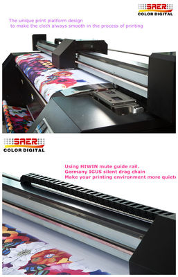 Vải polyester trực tiếp Plotter Sắc tố thăng hoa mực Độ phân giải tối đa 1400DPI