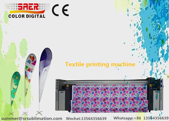 Dual CMYK Cờ kỹ thuật số Vải / Khăn trải giường Máy in dệt nhuộm 1800DPI