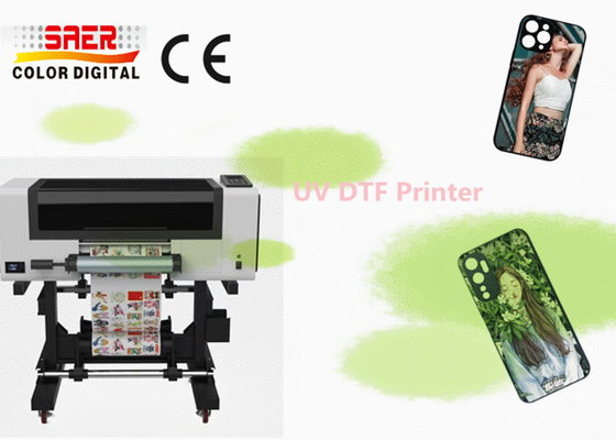 Máy in A3 UV DTF với sơn mài, vỏ điện thoại, kính, chai có trụ Máy in thẻ nhận dạng Máy in nhãn UV
