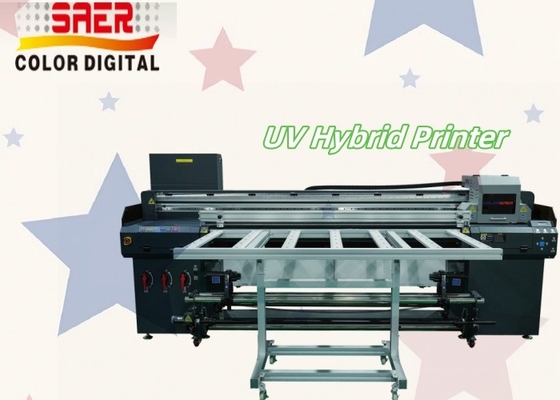 Máy in UV định dạng lớn 1.8m Hybrid UV Roll To Roll And Flatbed Tất cả trong một máy in