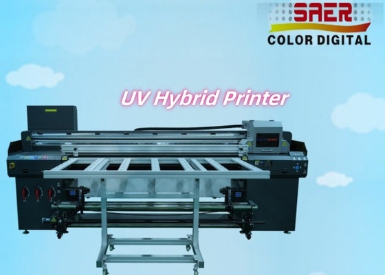 Máy in phẳng UV lai độ chính xác cao và tốc độ cao và máy in cuộn để thu phí UV Belt Convey Hybrid Inkjet Printer