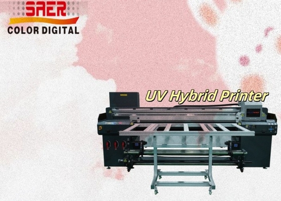 Máy in UV bán nóng SAER máy in phẳng hybrid UV Roll to Roll và máy in phẳng