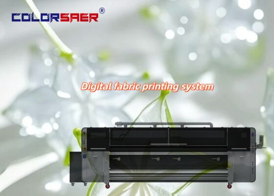 Máy in chuyển nhiệt SAER COLOR Premium với đầu in KJ4B-QL, khổ in 3200mm, tự động cuộn-cuộn cho vải Cotton & Polyester