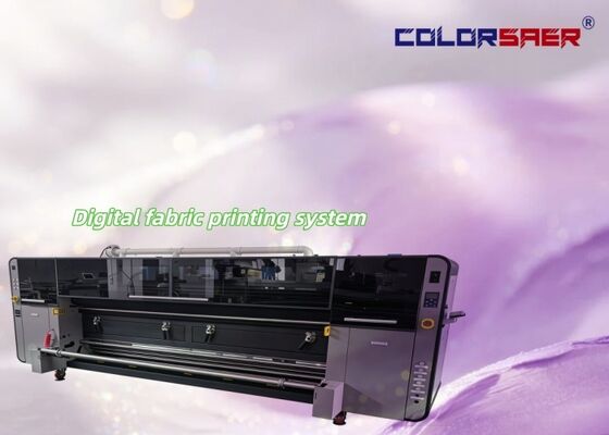 Máy in vải trực tiếp CMYK 4 màu SAER CSR3200 hệ thống in dệt kim phun khổ lớn với đầu in 4 KJ4B-QL