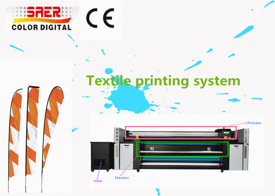 Hệ thống in phun dệt 1400DPI với 4 đầu in