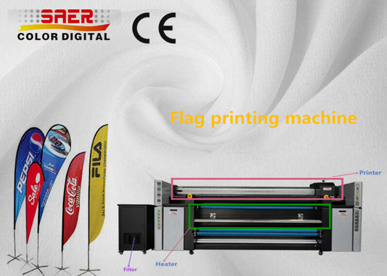 Máy in vải in vải CMYK kép Cấp mực liên tục 3.5KW