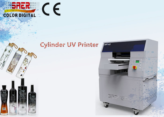 Digital Cylindrical Inkjet Printer Rotary Plastic Bottle Drink Ware Automatic UV Printing Machine