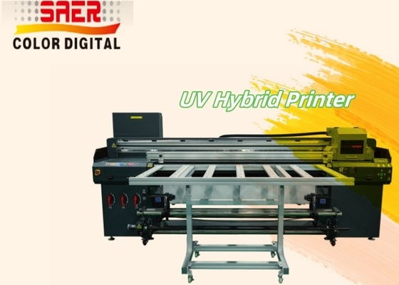 Automatic UV Hybrid Flatbed Printer Flatbed And Roll To Roll