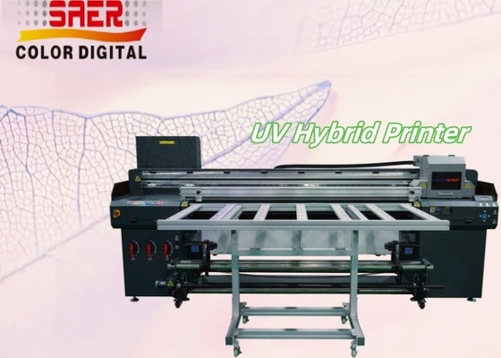 Large Format Hybrid UV Roll To Roll & Flatbed Printer Multi Functional Inkjet Printer