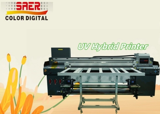 Digital Factory Price UV Hybrid Printer Flatbed & Roll To Roll UV Printer
