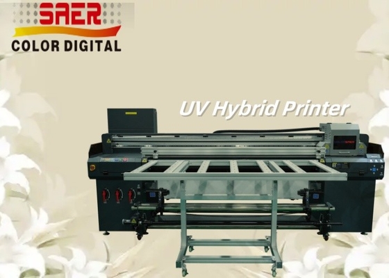 High Resolution UV Hybrid Printer Flatbed And Roll To Roll UV Printing Machine