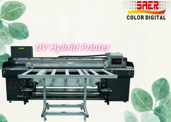 1.8M UV Hybrid Printer For Glass / Wallpaper / Ceramic UV Printing Machine