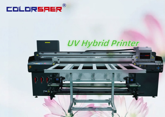 China Factory Direct Sales 1800MM All In One Digital Inkjet UV Hybrid Printer