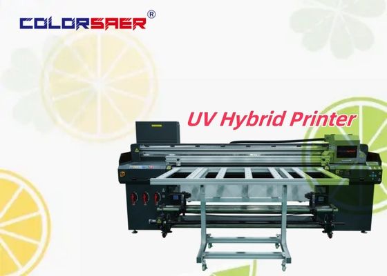6 Feet UV Printer Roll To Roll & Flatbed Hybrid UV Printer For Cardboard , Glass , Stickers , Super Transparent Stickers