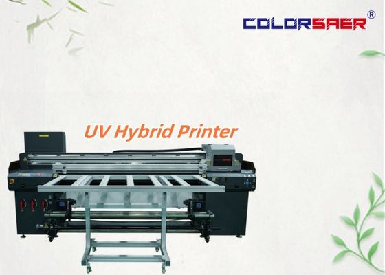 6 Feet UV Printer Roll To Roll & Flatbed Hybrid UV Printer For Cardboard , Glass , Stickers , Super Transparent Stickers