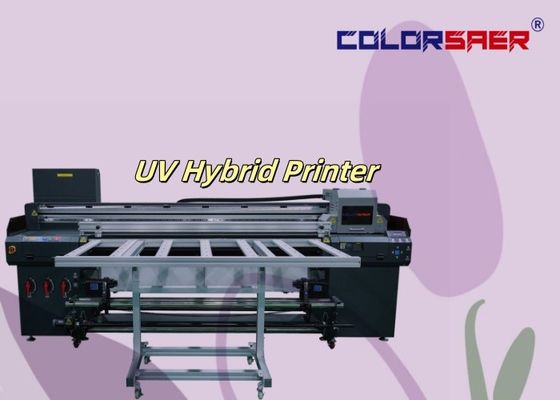 6 feet Flatbed & Roll to roll all in one UV hybrid printer for different materials