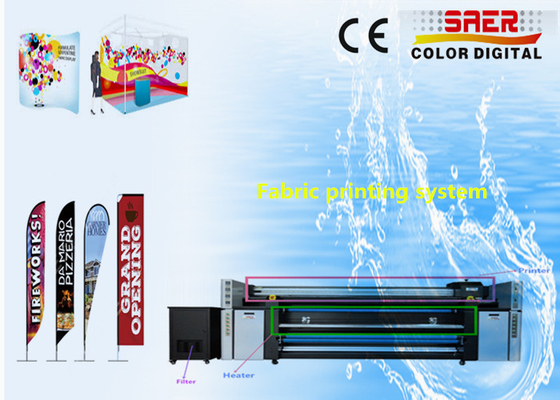Máy in cờ giọt nước / Hệ thống in dệt CMYK kép