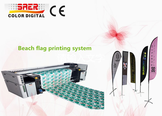 Tear Drop Flag Hệ thống in vải / Máy in dệt với đầu in DPI cao