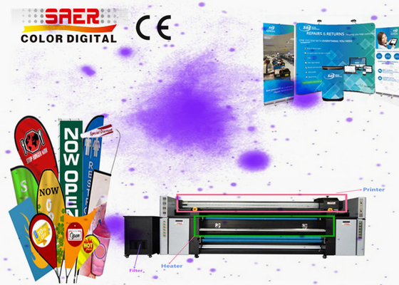 Máy in dệt kỹ thuật số DPI cao Máy in cờ giọt nước