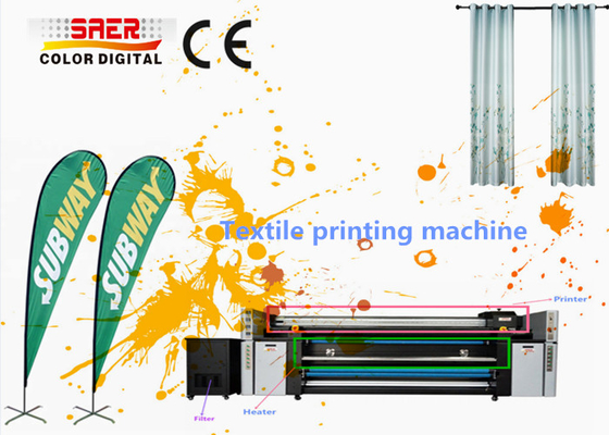 Máy in vải hình nền 1800DPI / Máy in cờ giọt nước