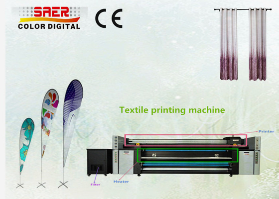 Máy in thăng hoa kép CMYK Máy in cờ kỹ thuật số đủ màu tùy chỉnh