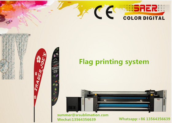 Dual CMYK Cờ kỹ thuật số Vải / Khăn trải giường Máy in dệt nhuộm 1800DPI