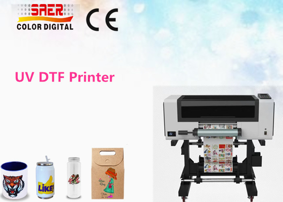 3 đầu máy in UV DTF kích thước A3 máy in nhãn dán tinh thể UV nhỏ