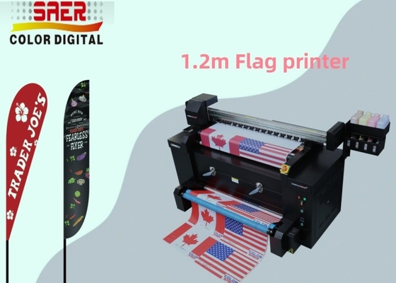 1.2m Tất cả trong một hệ thống in lá cờ / Máy in lá cờ để làm cho các lá cờ tùy chỉnh cho lông / nước mắt / lá cờ ba lô