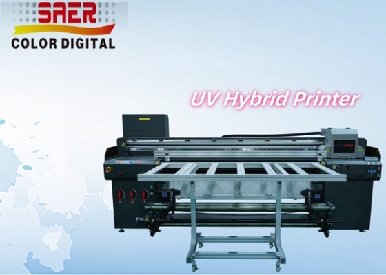 Máy in UV định dạng lớn 1.8m Hybrid UV Roll To Roll And Flatbed Tất cả trong một máy in