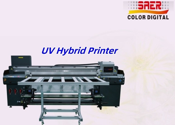 Máy in UV định dạng lớn Nhà sản xuất Máy in LED UV Hybrid Roll To Roll Flatbed Printer cho vật liệu cứng & linh hoạt