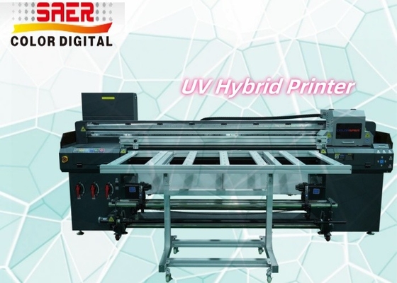 Máy in tấm phẳng UV kỹ thuật số Banner Banner Hybrid Led Inkjet UV Roll to Roll & Flatbed