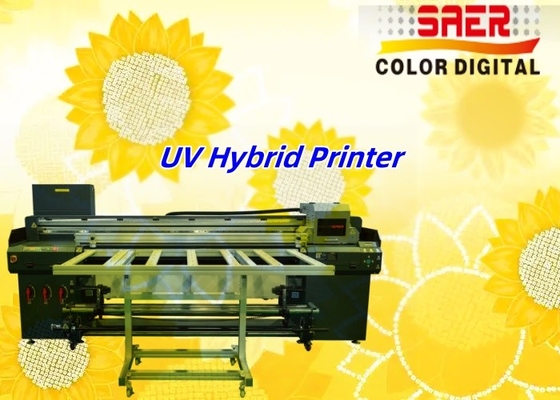 Máy in hybrid UV Canvas 1.8m Máy in hybrid UV cho các vật liệu khác nhau