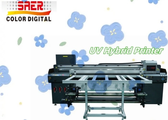 Nhà máy bán Roll-to-roll và flatbed 2 trong 1 máy in UV CMYKW