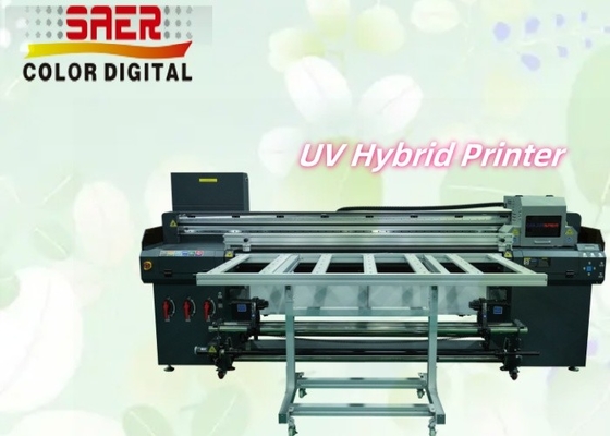Nhà máy bán Roll-to-roll và flatbed 2 trong 1 máy in UV CMYKW