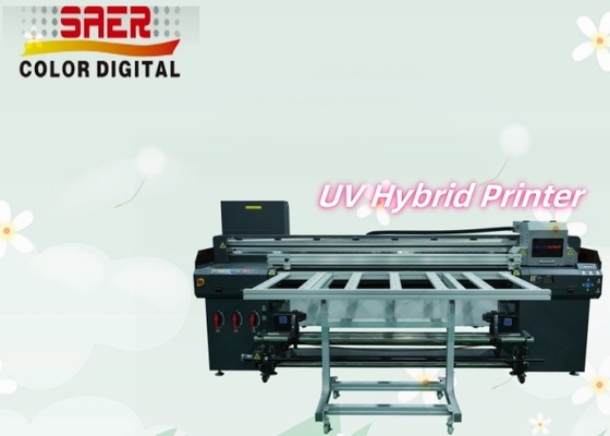 Máy in UV bán nóng SAER máy in phẳng hybrid UV Roll to Roll và máy in phẳng