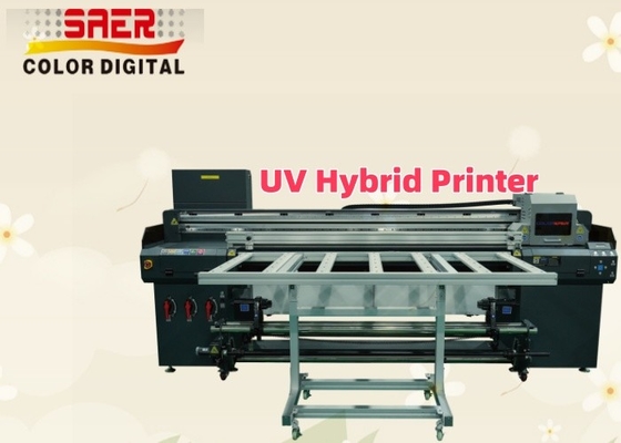 Tự động tốc độ cao phẳng và cuộn để cuộn máy in inkjet tất cả trong một Máy in lai UV