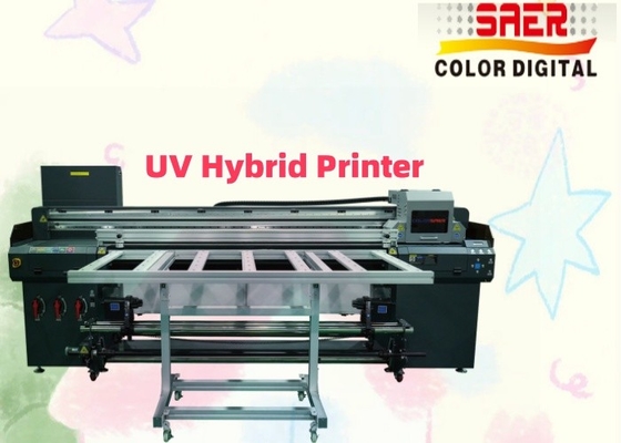 Roll To Roll And Flatbed 2 In 1 UV Hybrid Printer Cho Máy in UV gốm / thủy tinh / gỗ