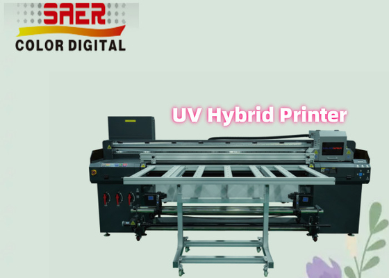 Roll To Roll And Flatbed 2 In 1 UV Hybrid Printer Cho Máy in UV gốm / thủy tinh / gỗ