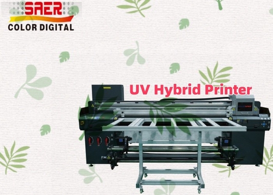 Máy in UV chất lượng cao 1.8m Hybrid Flatbed và Roll to Roll UV cho quảng cáo
