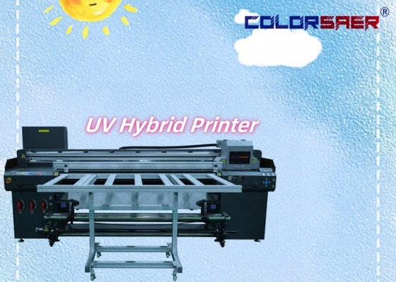 bán nóng 1.8m UV Hybrid in ấn CMYKW Sơn nghệ thuật in ấn UV flatbed và cuộn đến cuộn in ấn