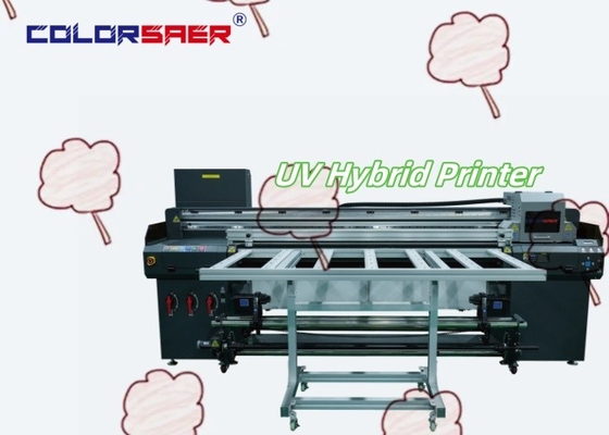 Thời gian sử dụng lâu Hybrid UV Roll to Roll và máy in phẳng Độ ổn định cao Máy in UV thương mại