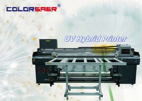 Cung cấp trực tiếp từ nhà máy Máy in phun màu UV lai 1,8m Roll to Roll và Flatbed cho máy bán hàng