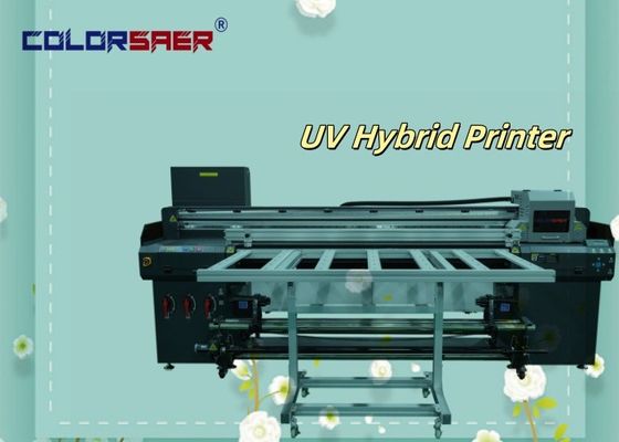 Flatbed và cuộn để cuộn tất cả trong một máy in UV Hybrid 6 feet UV plotter
