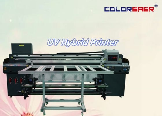 Flatbed và cuộn để cuộn tất cả trong một máy in UV Hybrid 6 feet UV plotter