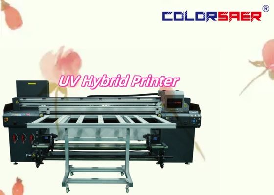 Máy in UV tự động cấp công nghiệp máy in phẳng và cuộn để cuộn UV hybrid Plotter