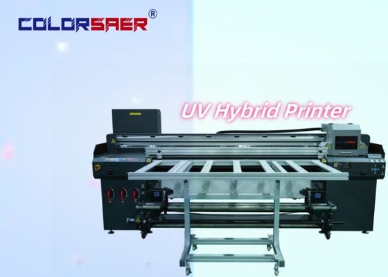 Máy in hybrid UV Inkjet có năng suất cao kích thước in 1.8m với Roll to Roll và hình dạng không đều đa chức năng