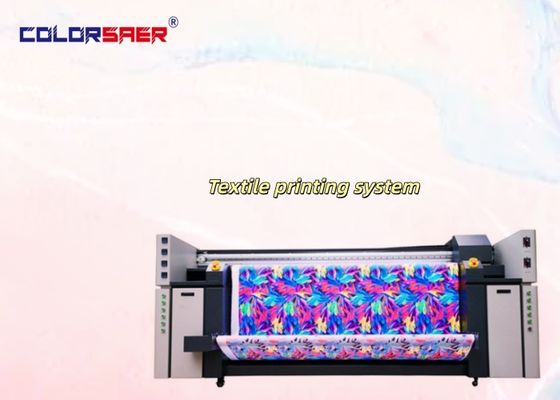 Máy in dệt may định dạng lớn với máy sưởi máy gia cố All-in-one Plotter Máy in số đa màu tốc độ cao