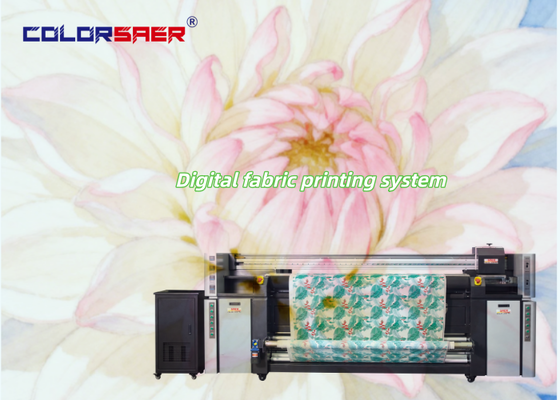 SAER high speed 4 pcs or 8 pcs I3200 print head printer Fabric printer with heater all-in-one machine
