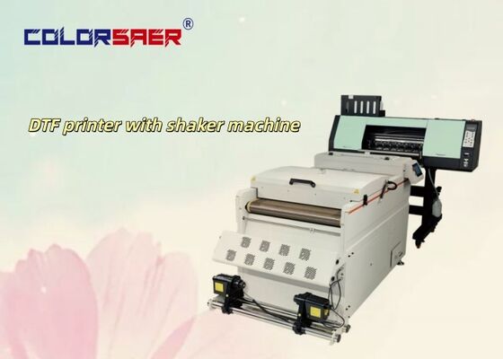 2 hoặc 4 Print Head Digital SAER DTF Printer 60cm /A3 kích thước PET Film Offset T-shirt DTF máy in với máy ép bột