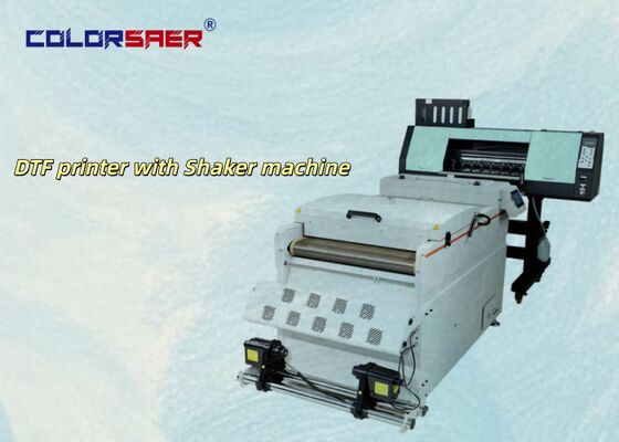 2 hoặc 4 Print Head Digital SAER DTF Printer 60cm /A3 kích thước PET Film Offset T-shirt DTF máy in với máy ép bột